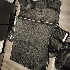 1pc Black Car Trunk Mat With Raised Edges For Anti-Slippery And Waterproof...